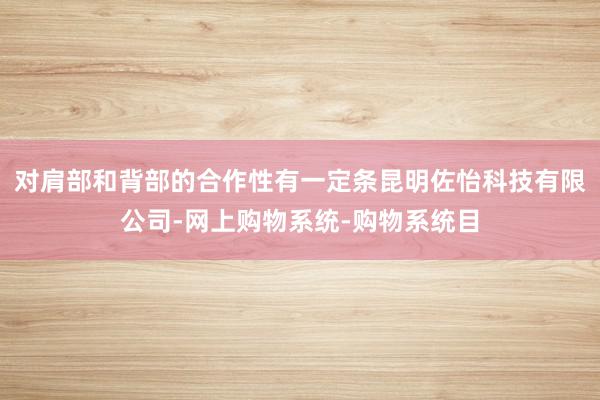 对肩部和背部的合作性有一定条昆明佐怡科技有限公司-网上购物系统-购物系统目